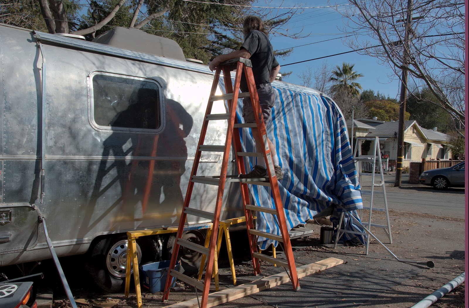 Tin Pickle Adventures New Awning sewing and metal repair