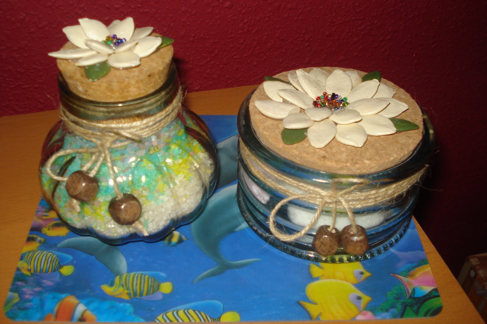 EL CORRALITO DE PIRAEUS: Tarros de cristal para el baño