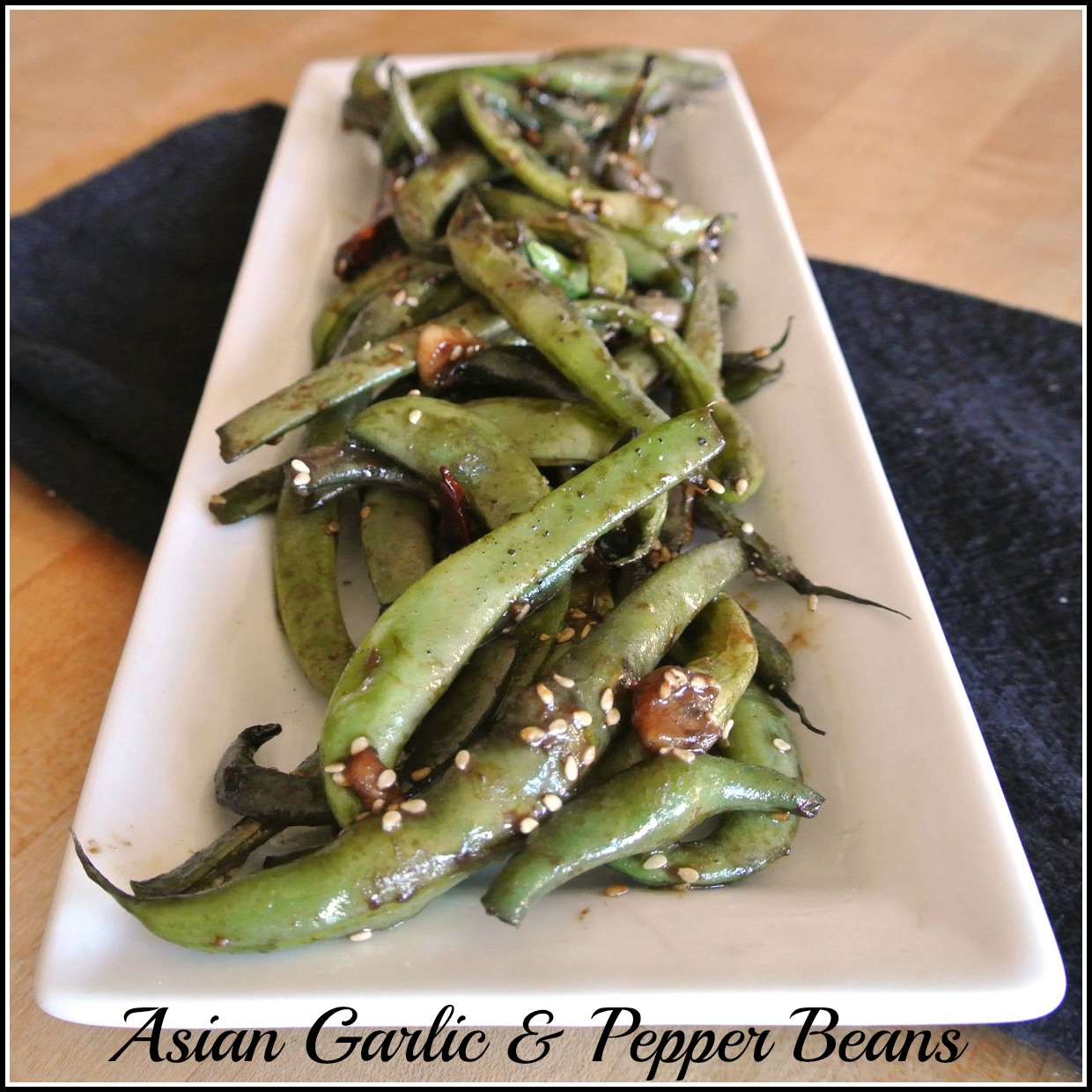 Mom, What's For Dinner? Asian Garlic Pepper Green Beans