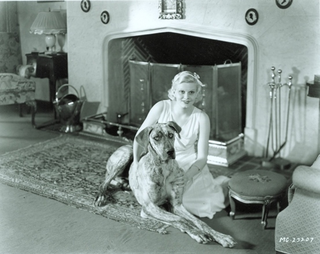Jean Harlow with her best friend
