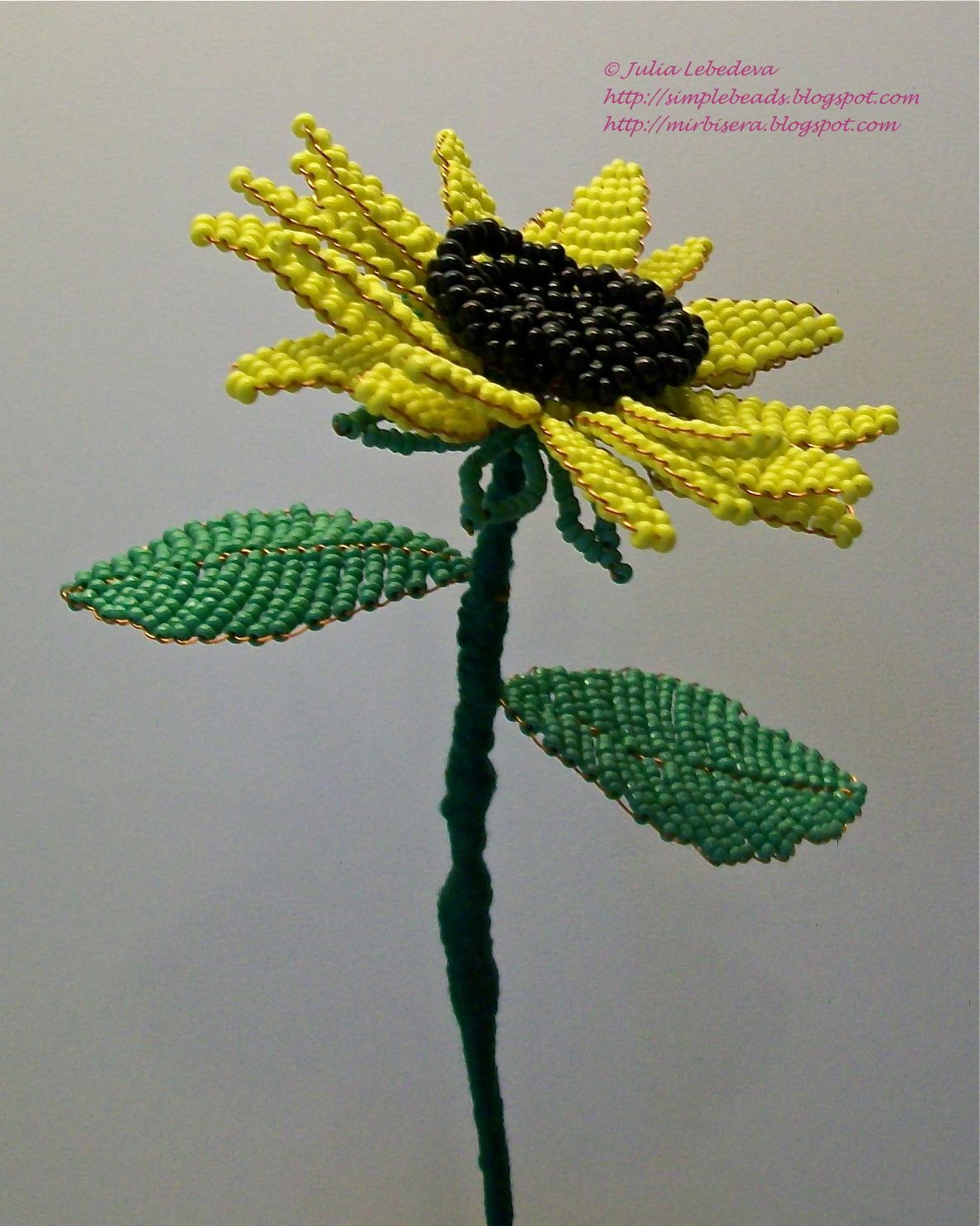 Beading for the very beginners Sunflower