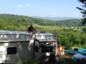 Tim working on the roof!