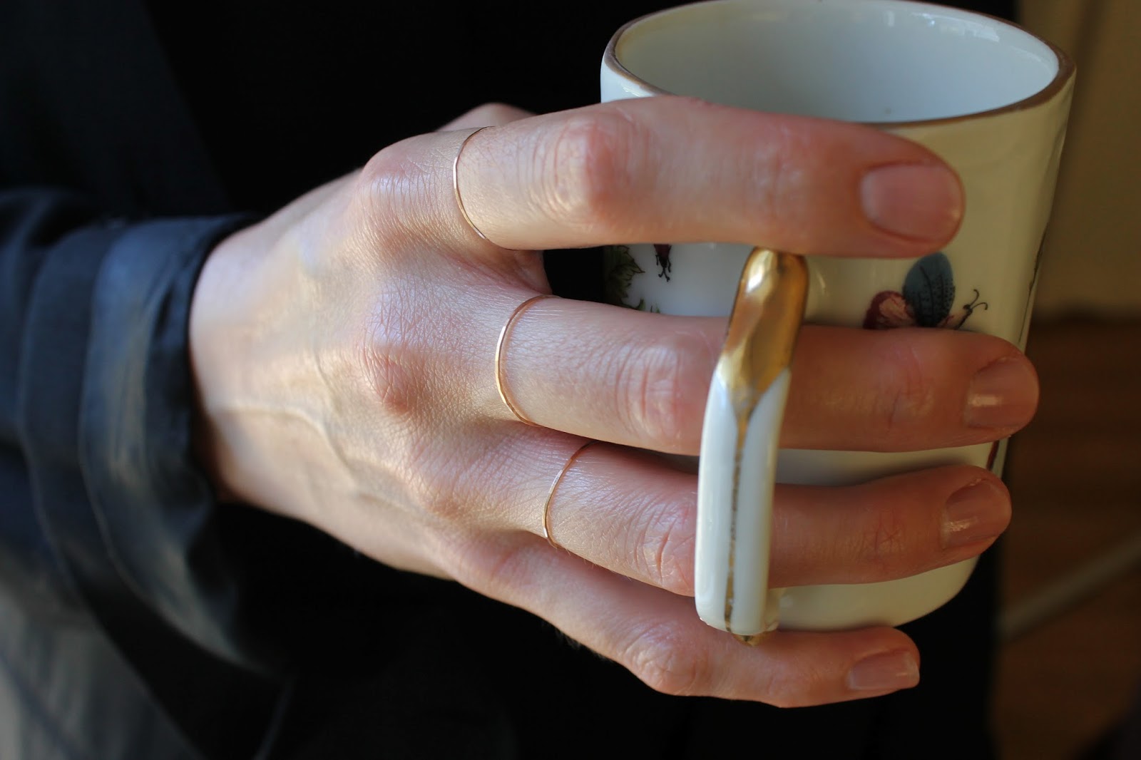 Stiff Style Guide Monday Mood Lifter Gold Threadbare Rings (from