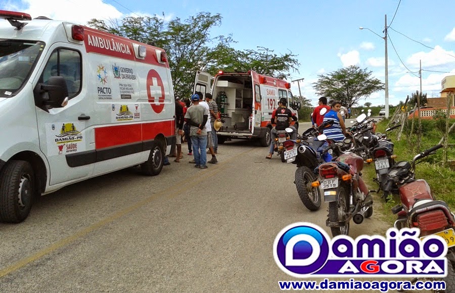 Acidente deixa vítima gravemente ferido na entrada da cidade de Damião