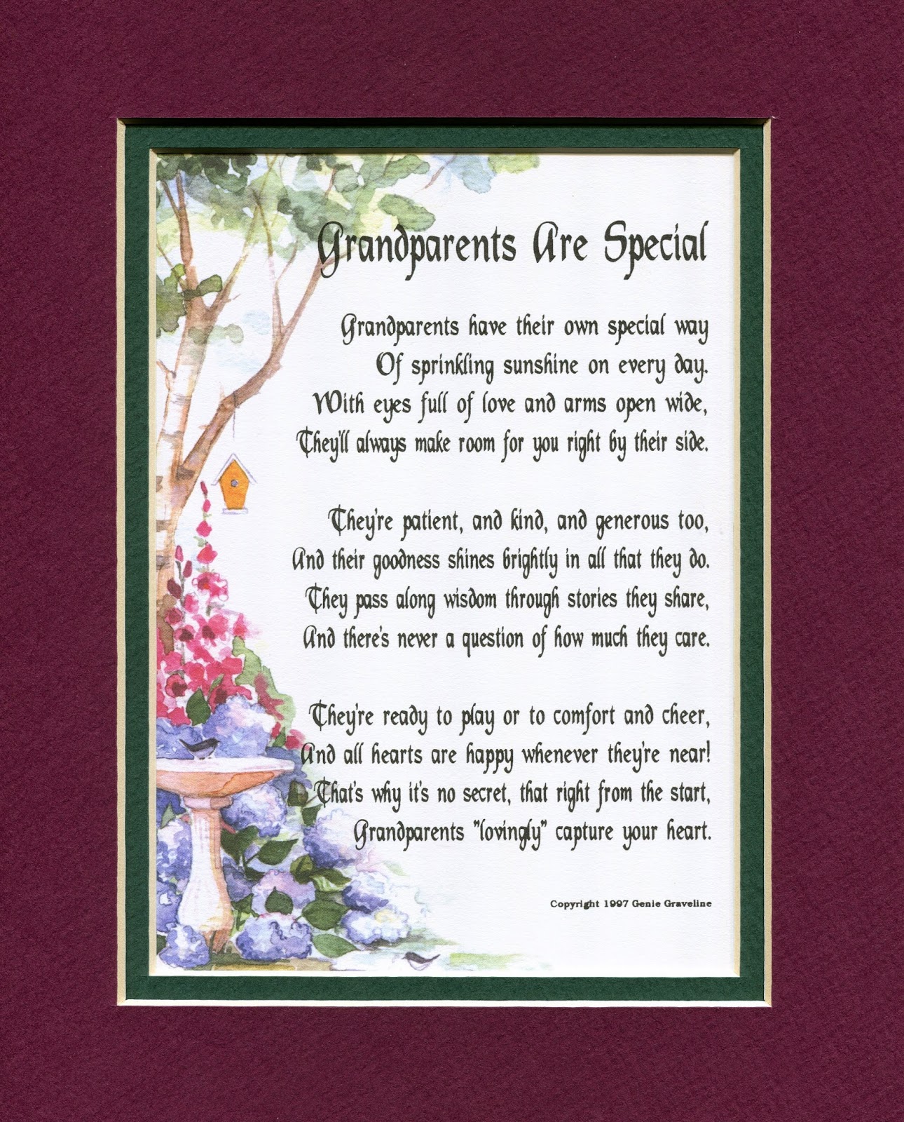 Genie's Poems Grandparents Are Special