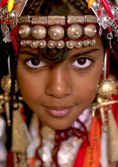 Tuareg girl with jewels, Ghadames, Libya