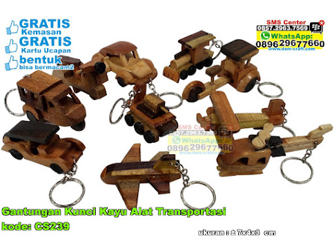 Gantungan Kunci Kayu Alat Transportasi