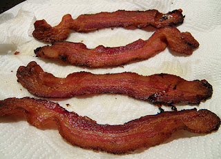 Bacon Draining on Paper Towel