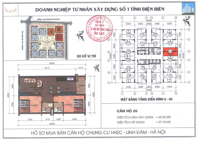 thiết kế căn hộ 26 HH2C Linh Đàm