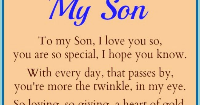 Daveswordsofwisdom.com: A poem to my son.