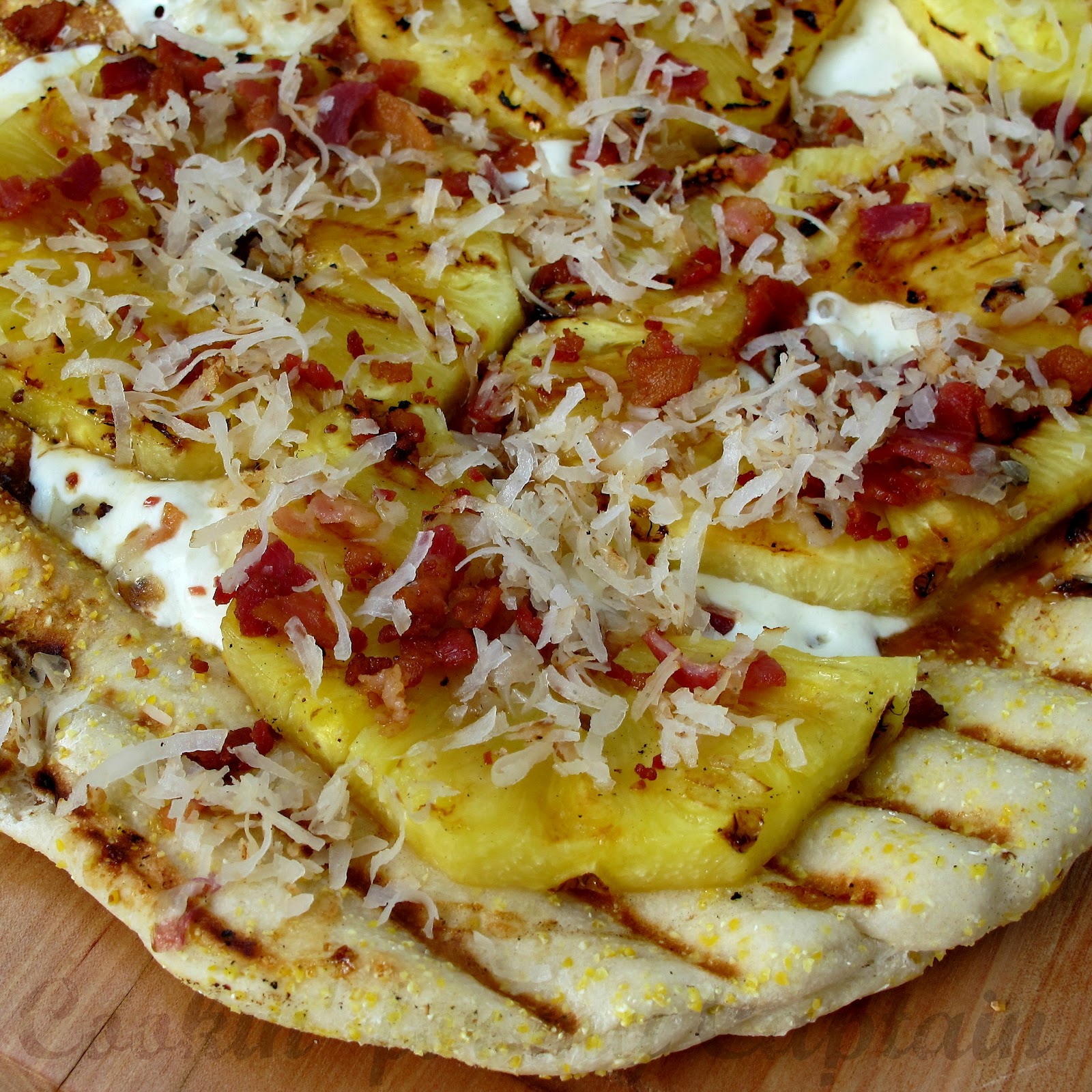 Cookin' for my Captain Grilled Pineapple & Pancetta Pizza