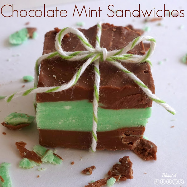3-Ingredient Chocolate Mint Sandwiches  from Blissful Roots