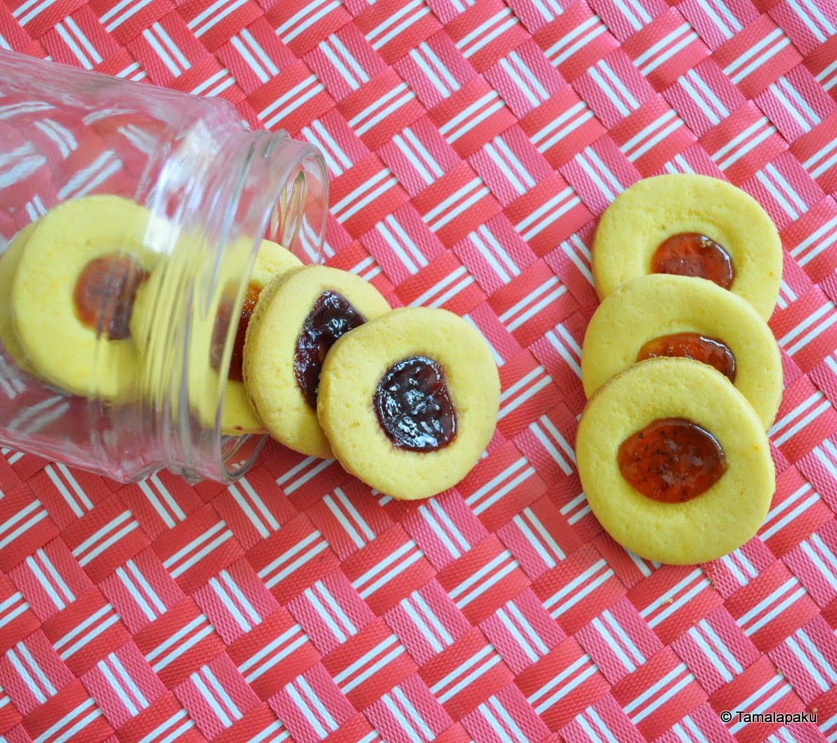 Jam Biscuits Eggless Tamalapaku