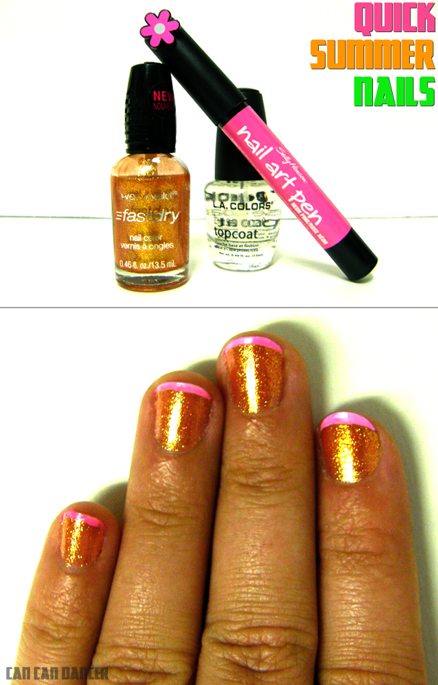 Can Can Dancer Quick (and Cheap!) Summer Nails