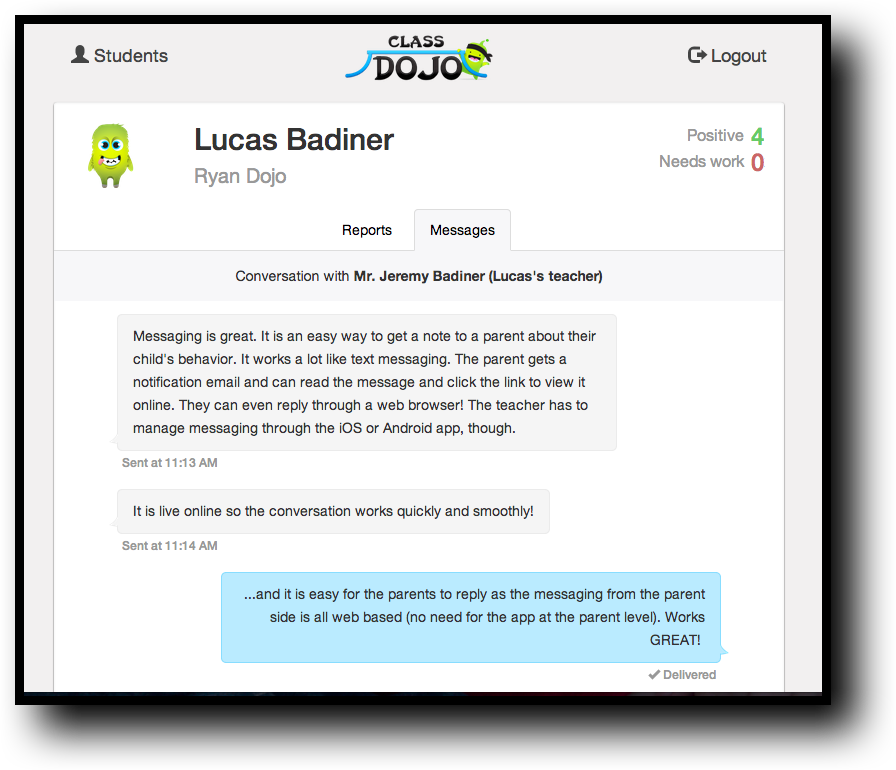 Badiner Bytes & Tech Tidbits ClassDojo New Messaging Feature
