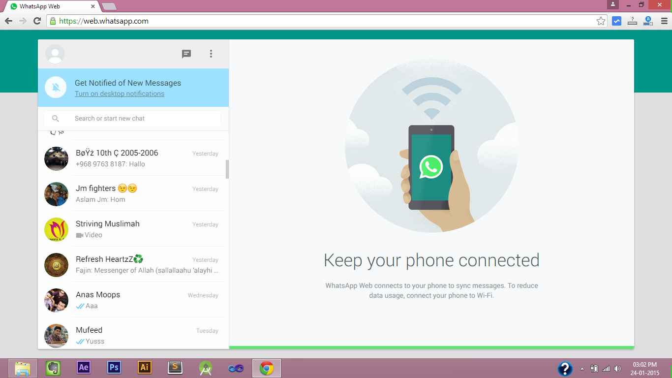 whatsapp web chrome