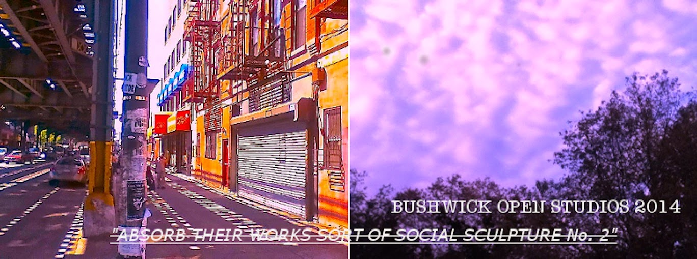 "absorb their works sort of social sculpture No.2" Bushwick open studios 2014