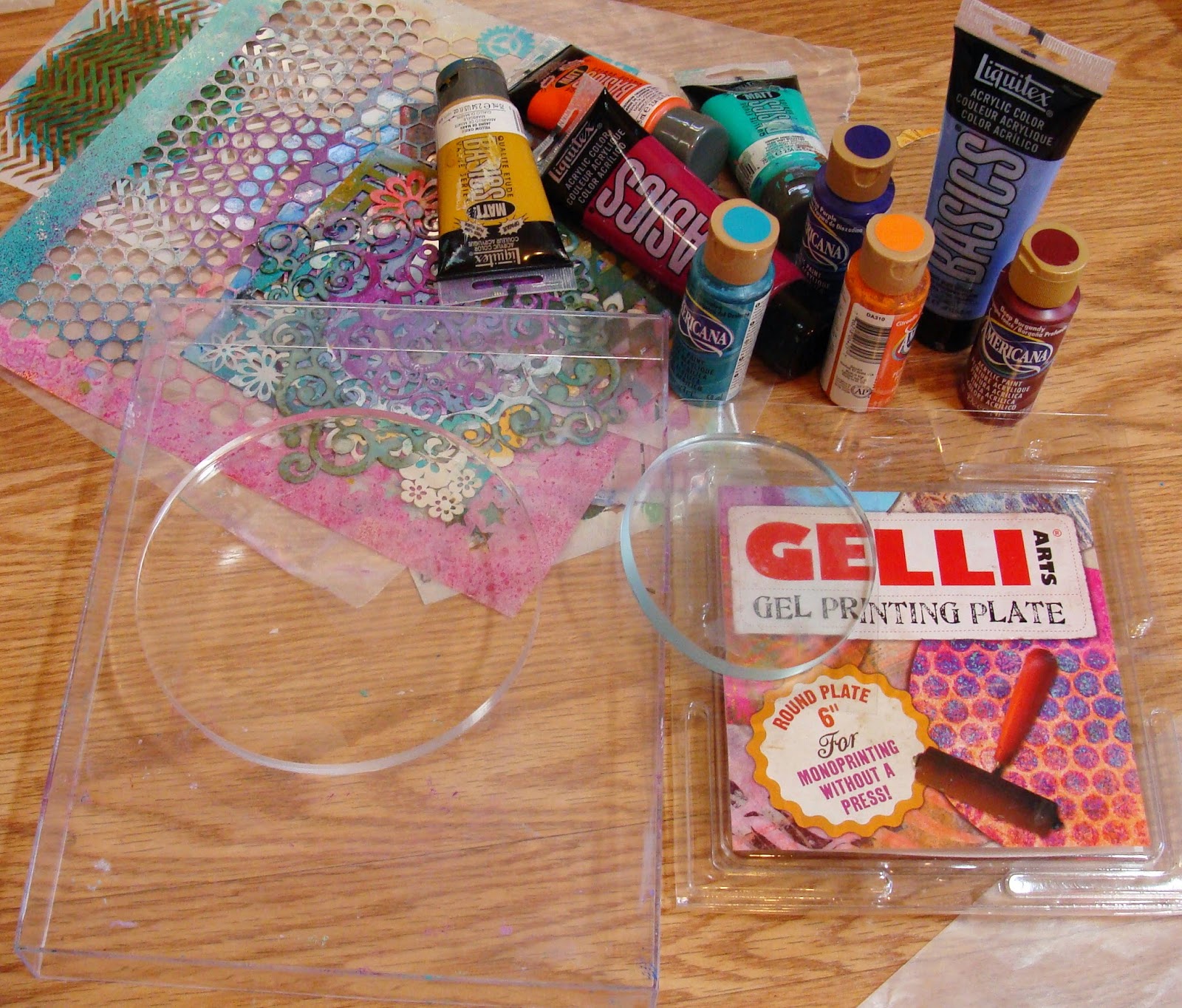 My Art Journal Round Gelli Plate Tutorial Part 1