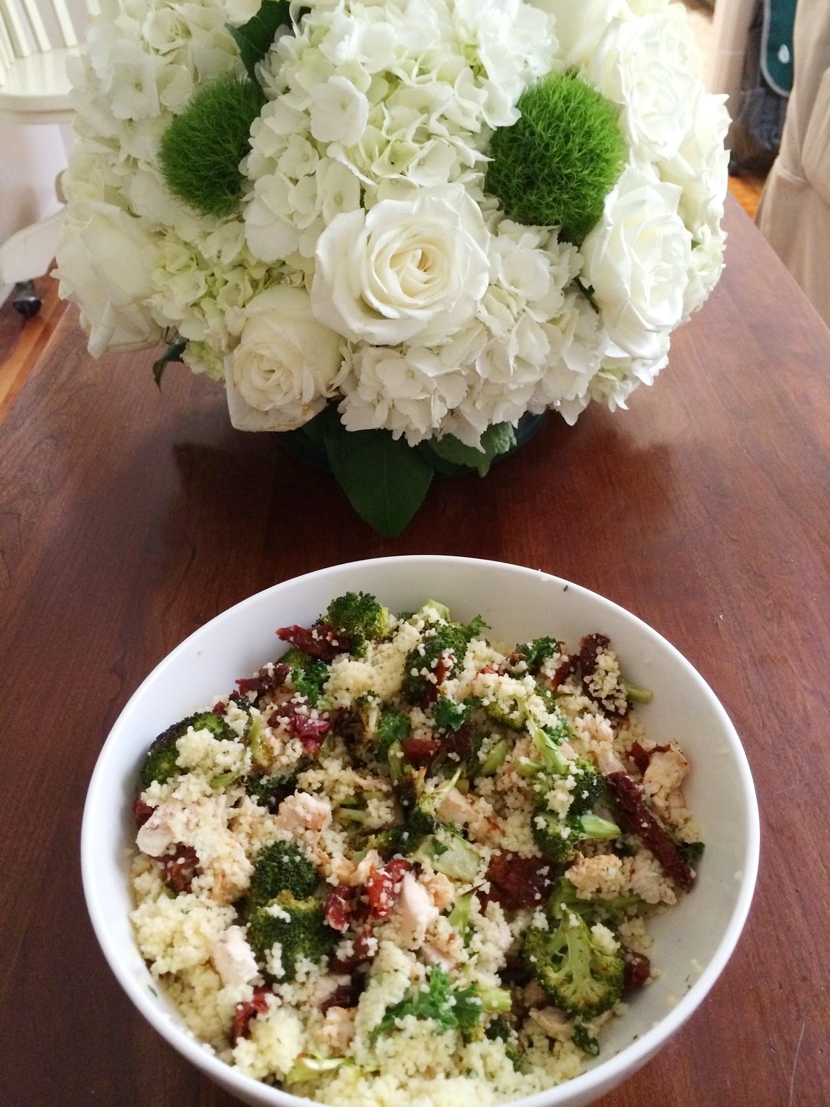 couscous with chicken, broccoli, & sundried tomatoes WellTraveled Wife
