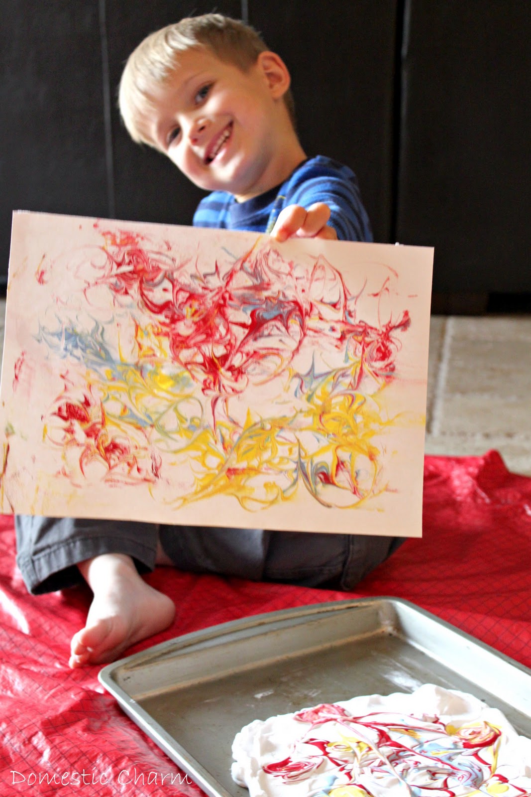 Domestic Charm Shaving Cream Art