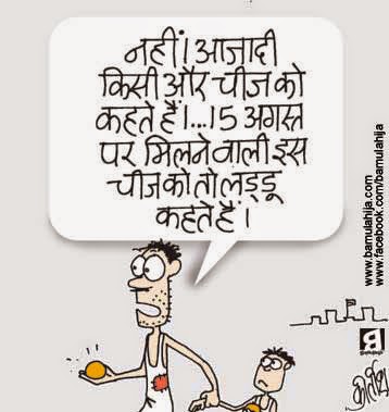 15 august cartoon, Independence day cartoon, poverty cartoon, common man cartoon, cartoons on politics, indian political cartoon