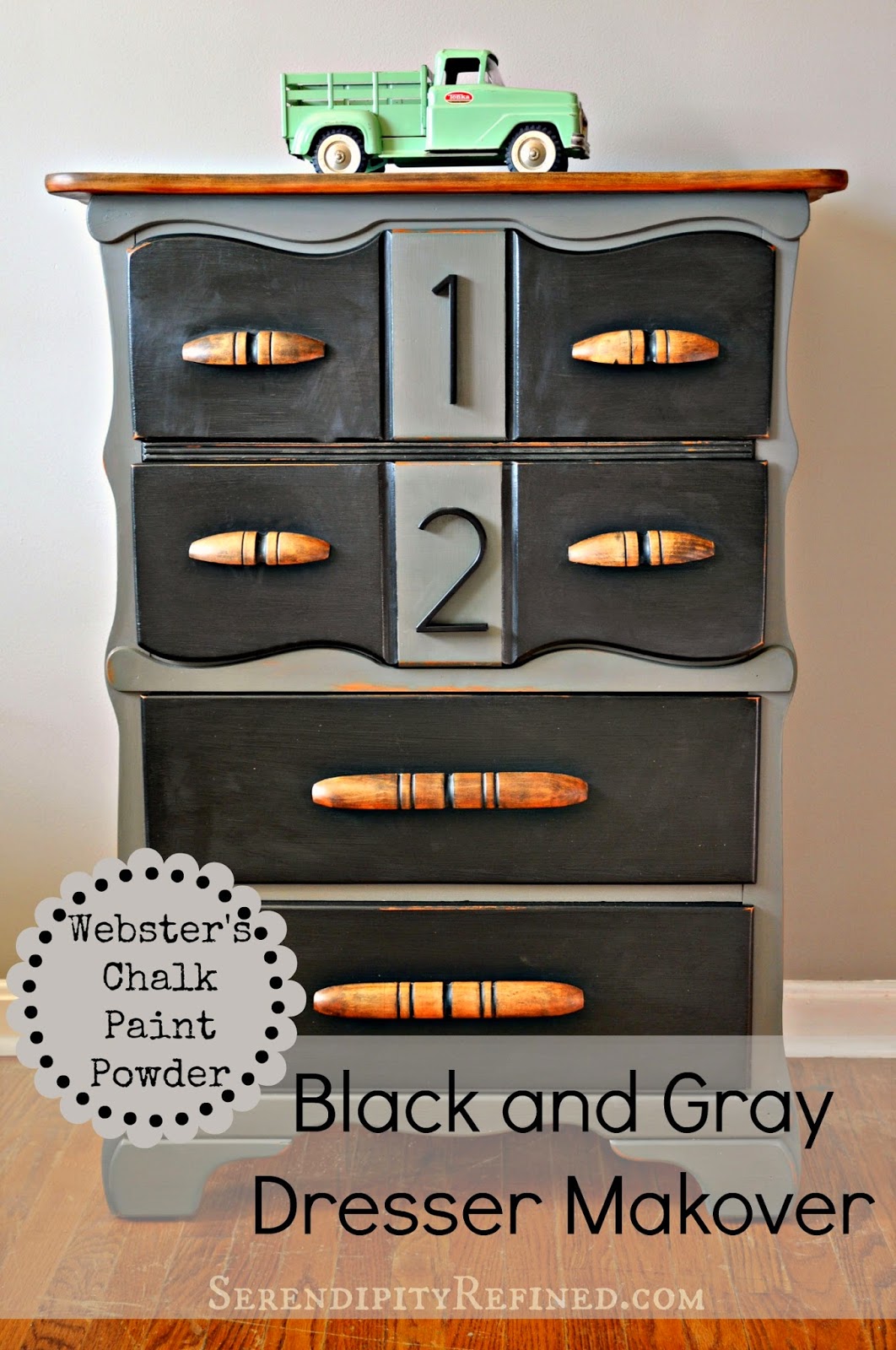 Serendipity Refined Blog Black And Gray Painted Dresser