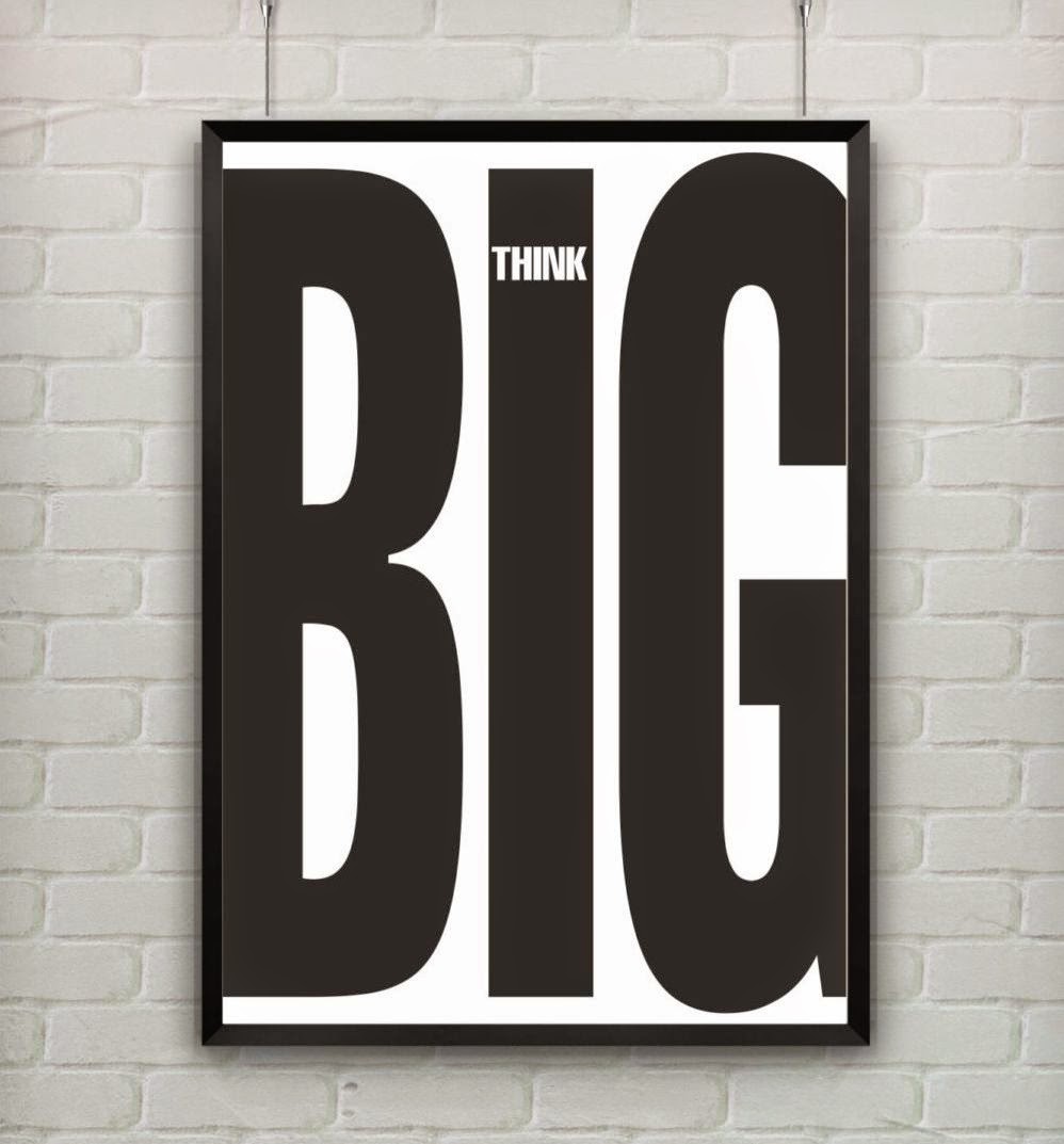 think big typography print black and white wall art decor extra large poster from us letter up to a0 size motivational room decor think big typography print black and white wall art decor extra large poster from us letter up to a0 size motivational room decor