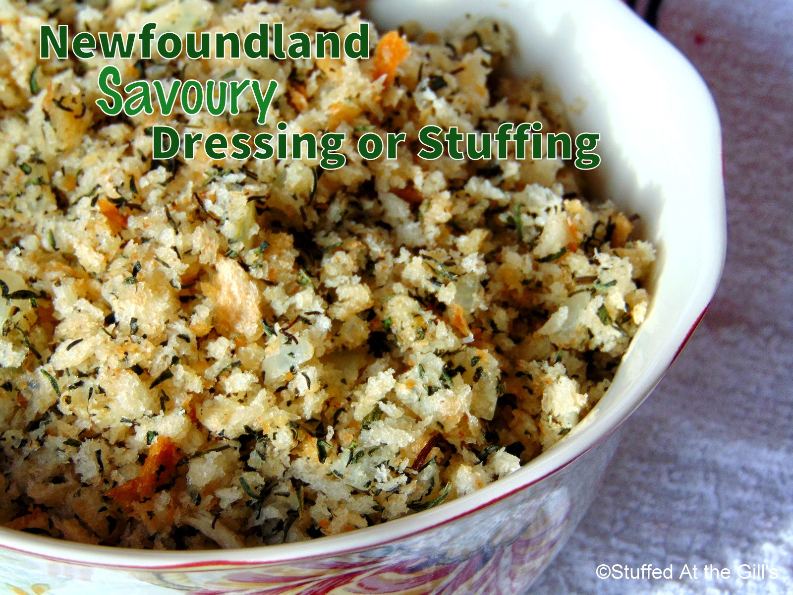 Stuffed At the Gill's Newfoundland Savoury Dressing/Stuffing