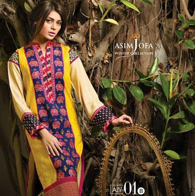 Asim Jofa Winter Dress Collection for Girls Asim Jofa Winter Dress Collection for Girls
