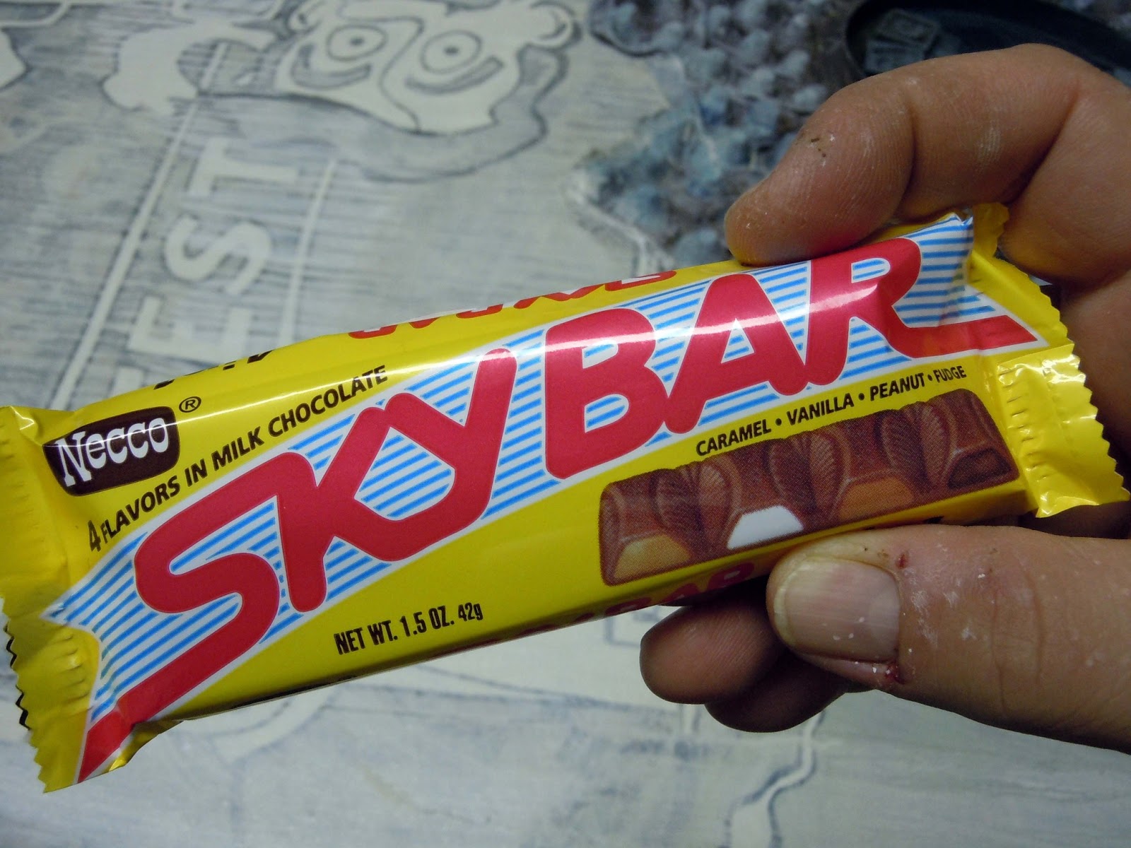 Candy caramel peanut concered weirdest centers vanilla bars far four ever different Steve Banks: Punching Holes in the Rah-Rah: This Studio Break Is