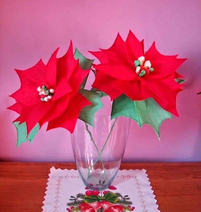 DIY Crepe Paper Poinsettia the Christmas Star The Idea King