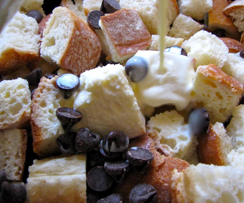 Chocolate (or Raisin) Bread Pudding with Brown Sugar Whisky Sauce