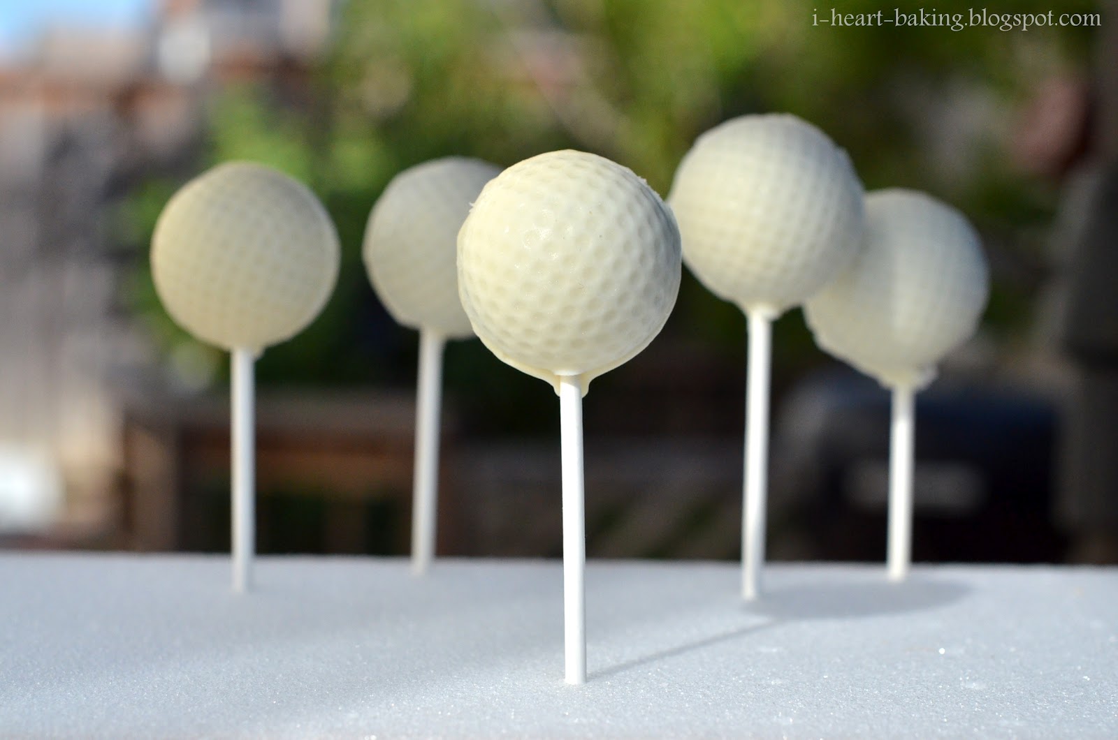 i heart baking!: golf ball cake pops