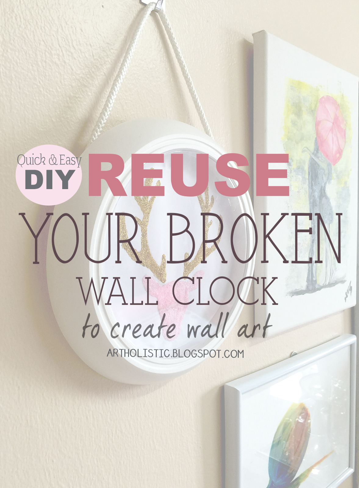 Art Holistic Create Wall Art Using Spare or Broken Wall Clock