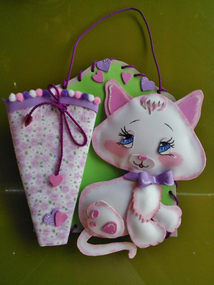 Gatitos Hechos En Goma Eva Imagui