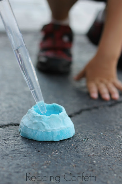 Ice volcanoes are easy to make and a fun science and play activity for kids of any age.