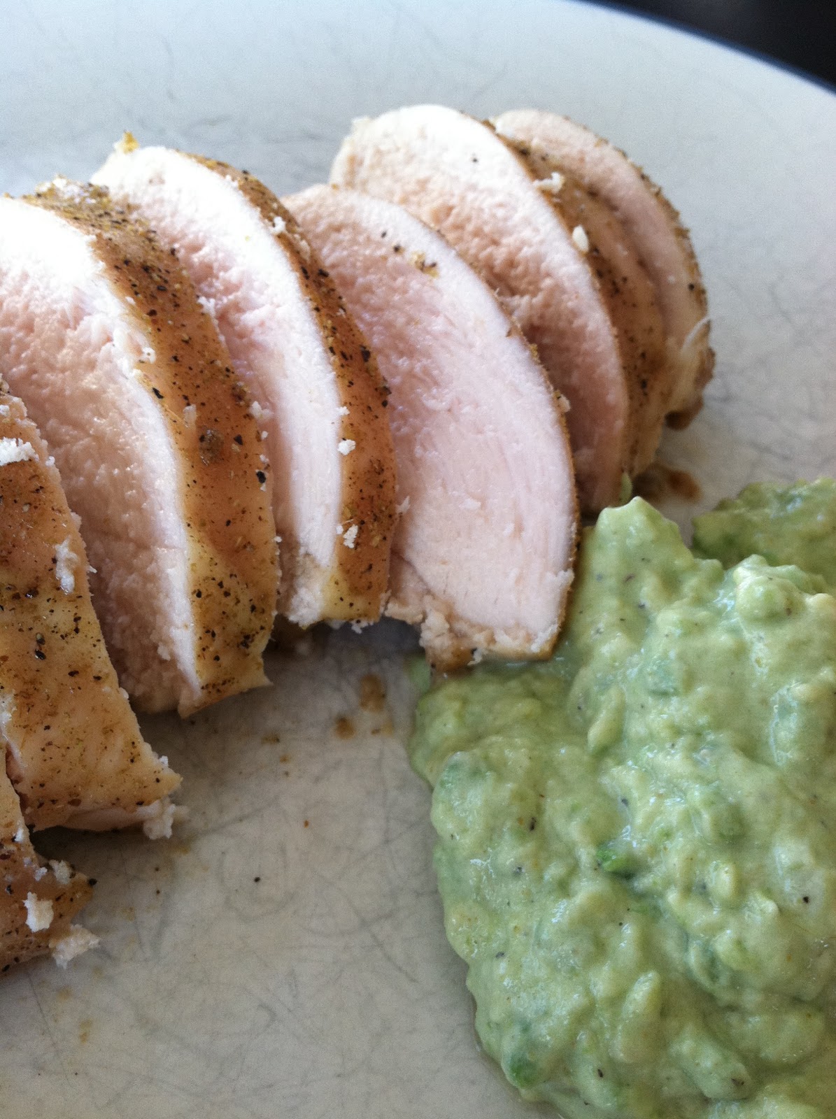 7CooksInAKitchen CuminDusted Chicken with Guacamole Sauce