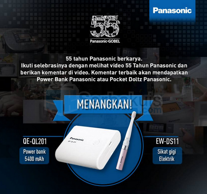 Kuis 55 Tahun Panasonic Berhadiah Powerbank & Pocket Doltz Kuis 55 Tahun Panasonic Berhadiah Powerbank & Pocket Doltz