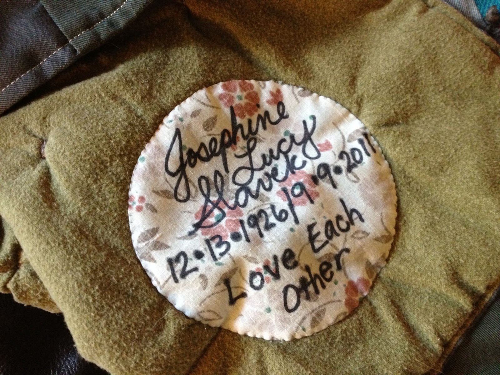 Letters from Sconni Grandma Jo's Last Quilt