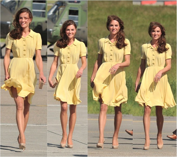 Style and Fashion of Kate Middleton Kate Middleton With Yellow Jenny