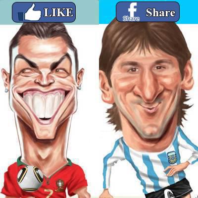 Foto Lucu Cristiano Ronaldo vs Lionel Messi 2013