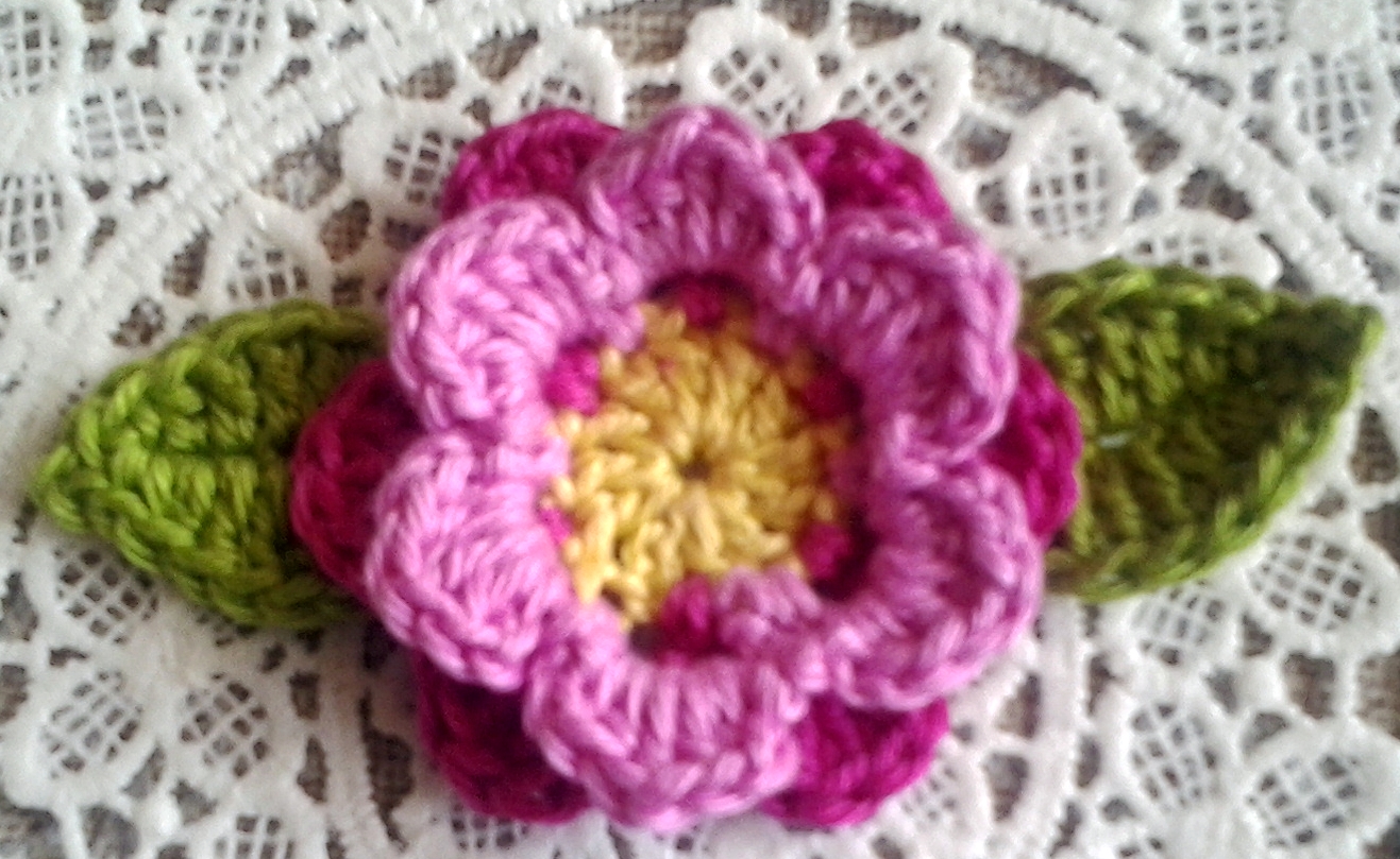 Gehaakte Bloem Gehaakte Bloemen Zelfgemaakt Haken Bloemen