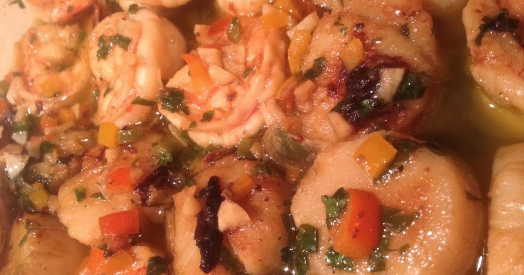 theGREENhs Drunken Shellfish, Scallops and Shrimp in a Tequila Based