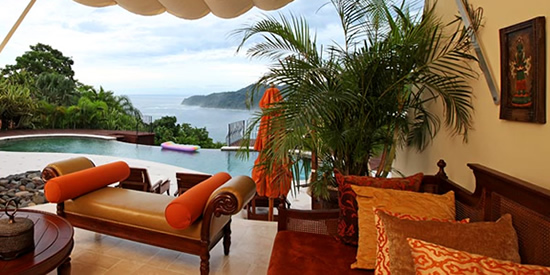 The pool and view of Costa Rica's coastline The pool and view of Costa Rica's coastline