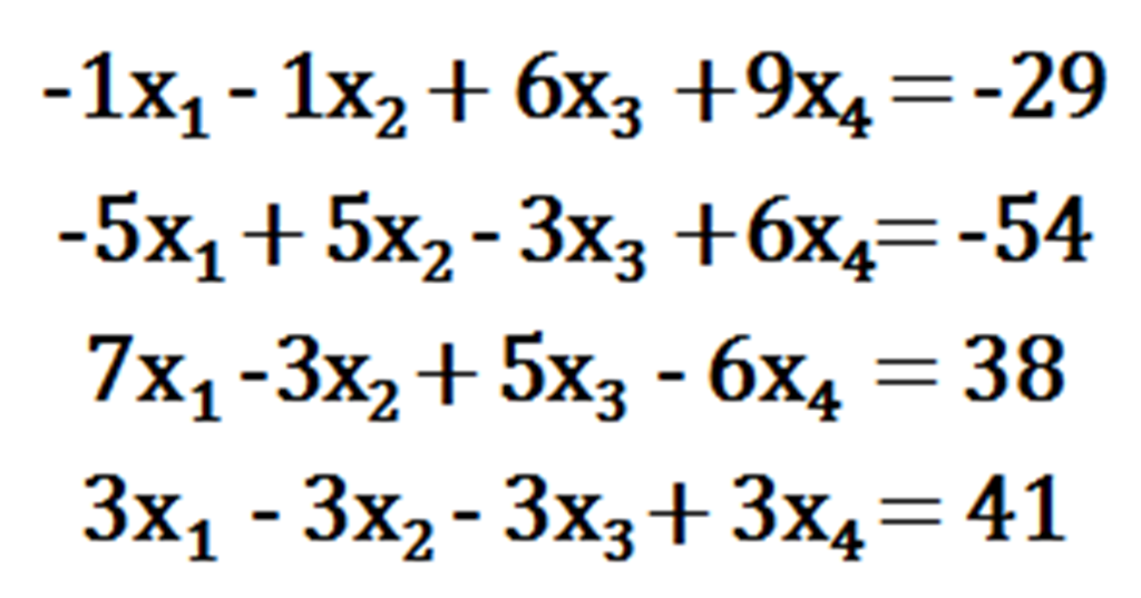 Matemáticas con Tecnología Método de Cramer 4x4