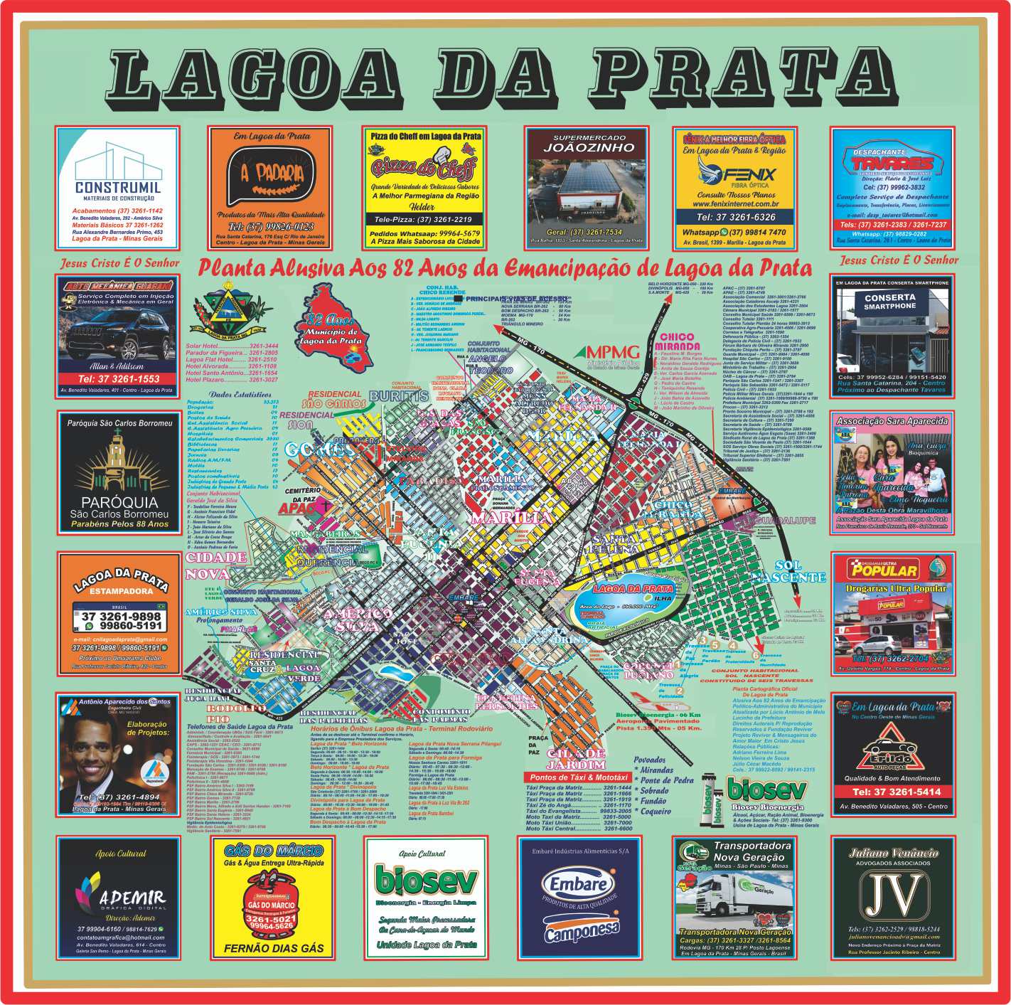 Mapa Completo de Lagoa da Prata