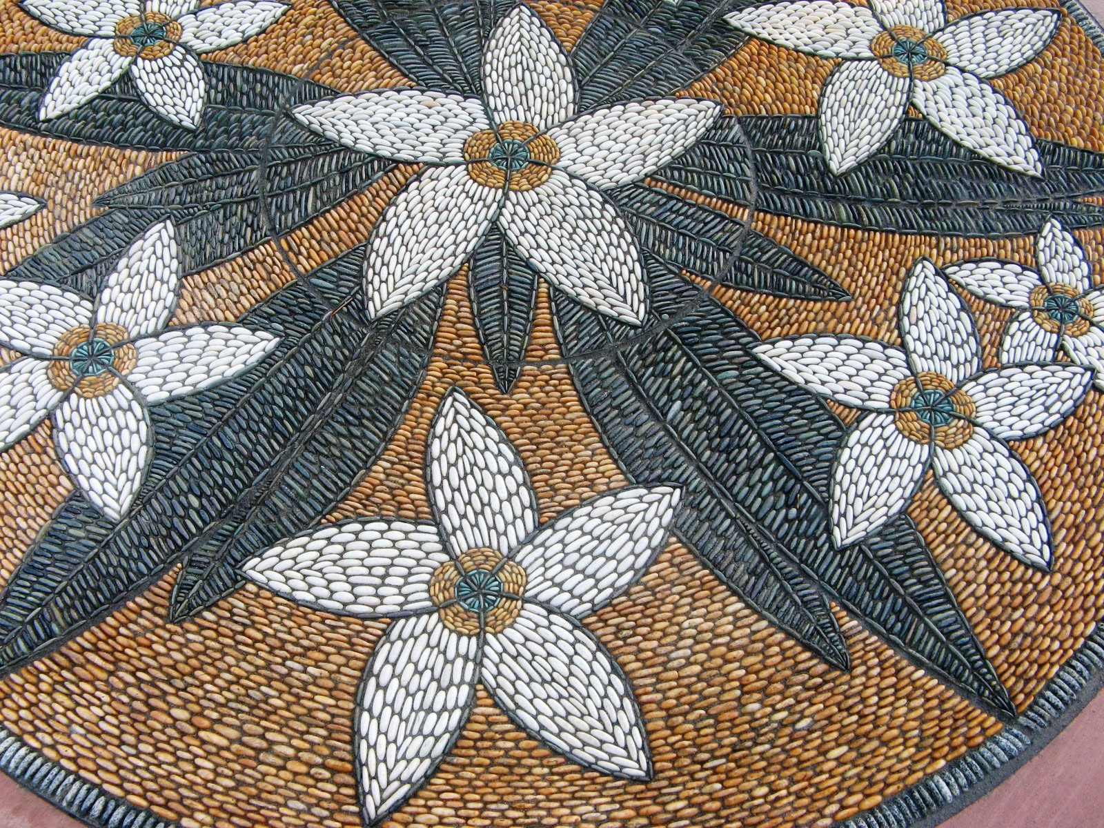 mosaic pebbles artwork by John Botica craft art ideas