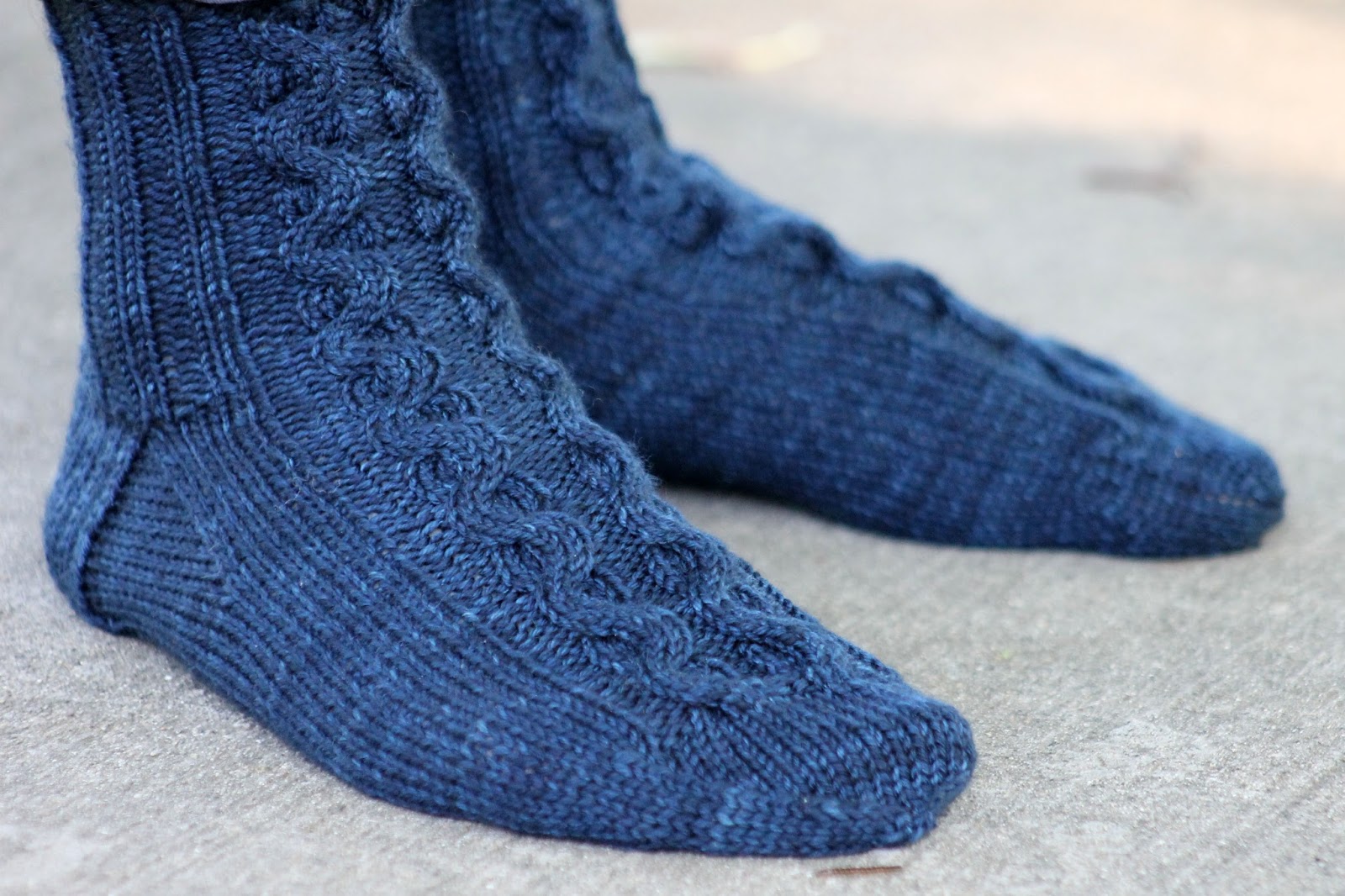 Balls to the Walls Knits Ribbon Cable Socks