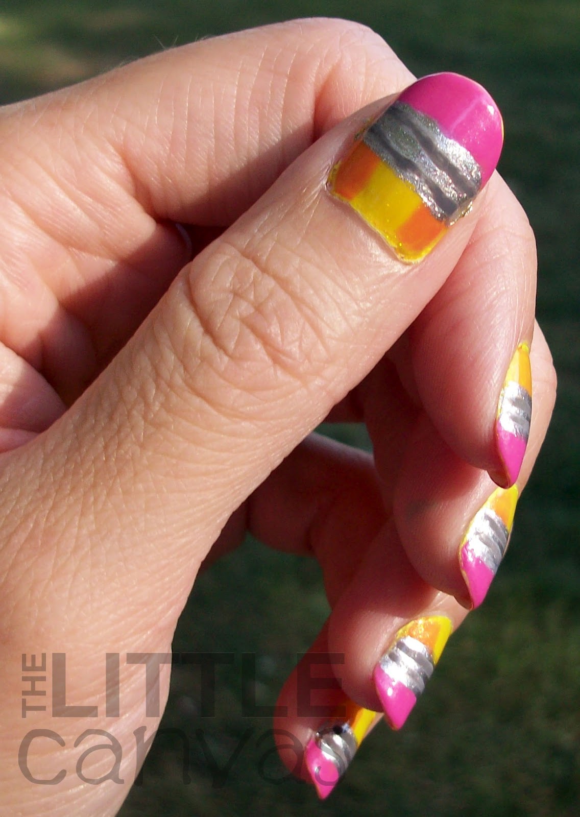 Back to School Pencil Nail Art The Little Canvas