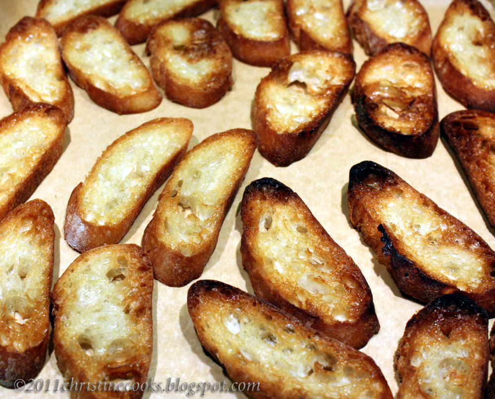 Christine Cooks Basics Garlic Rubbed Crostini Recipe